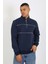 5720 Comfortable Şardonlu Üç Iplik Yarım Fermuarlı Parçalı Relax Fit Sweatshirt 3