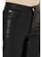 Kadın Siyah Pantolon (Kanvas-Chino) 50290878-VR046 5