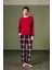 Kadın Pamuklu Uzun Kollu Pijama Takımı 1