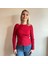 Kırmızı Gold Düğme Detaylı Triko 2