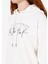 Regular Fit Kapüşonlu Kadın Beyaz Sweatshirt Cl1071110 4