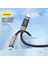XS05 USB-C to USB-C 1.2 Metre Örgü Kablo 100W Güç Super Hızlı Şarj / Data Kablosu Siyah (Şarj Göstergeli) 2
