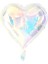 Kalp Folyo Balon Şeffaf Renkli (45 Cm) 1