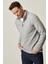 Erkek Gri Anti-pilling Tüylenme Yapmayan Standart Fit Dik Bato Yaka Soğuk Geçirmez Polar Sweatshirt 4