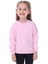 Basic Düz Renk Pembe Fırçalı Yumuşak Pamuk Sweatshirt 1