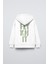 Beyaz Kapüşonlu Collective Yazılı Arka Fly Kn It Yazılı Oversize Çocuk Sweatshirt 2