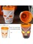 Halloween Turuncu Beyaz Renk Plastik Işıklı Kurukafa Mumluk 7x5 cm 1 Adet 1