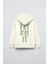 Krem Kapüşonlu Collective Yazılı Arka Fly Kn It Yazılı Oversize Çocuk Sweatshirt 2