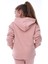 Basic Kapüşonlu Şardonlu Kanguru Cep Detaylı Çocuk Sweatshirt 3-10 Yaş Pudra 3