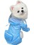 Köpek Yağmurluğu Su Geçirmez Küçük Köpek Evcil Hayvan Yağmurluğu Bacaklı, Mavi (Yurt Dışından) 1