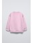 Pembe Bisiklet Yaka Retro Fashion Yazılı Puantiyeli Ayıcık Baskılı Oversize Çocuk Sweatshirt 2