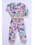 Kız Çocuk Pijama Takımı Karakter Baskılı Ribanalı E26 1