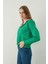 Yeşil Kapüşonlu Fermuarlı Sweatshirt 3