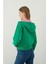 Yeşil Kapüşonlu Fermuarlı Sweatshirt 4