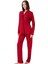 Kadın Bordo Boydan Düğmeli Pijama Takımı 26003 2