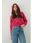 Fuşya Kapüşonlu Fermuarlı Sweatshirt 1