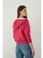 Fuşya Kapüşonlu Fermuarlı Sweatshirt 4