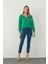 Yeşil Kapüşonlu Fermuarlı Sweatshirt 2