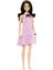 Fashionistas Bebek #224 Siyah Dalgalı Saç, Pembe Gingham Elbise ve Aksesuarlar 1