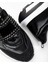 Siyah Önü Taş Detaylı Beyaz Tabanlı Ortopedik Tabanlı Sneakers 3
