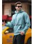 Mavi Kapüşonlu Baskılı Cep Detaylı Sweatshirt E7076 2