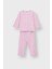 Basic Fitilli Interlok Kumaş %100 Pamuk 1-5 Yaş Pudra Bebek Pijama Takımı 1
