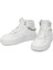Kadın Beyaz Deri Kalın Tabanlı Bilekli Sneaker G03G100010 3