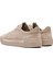 Erkek Bej Bağcıklı Deri Sneaker 5