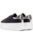 Kadın Siyah Bağcıklı Kalın Tabanlı Deri Sneaker 24Wfd371014 5