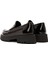 Kadın Siyah Rugan Deri Maskülen Loafer 24WFD184016 5
