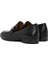 Kadın Siyah Toka Detaylı Deri Maskülen Loafer 24WFD360618 5