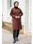 More You Baskı Tunik 1285 - Acı Kahve 3