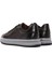 Erkek Siyah Bağcıklı Deri Sneaker 24WFD603818 5