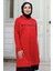 Good Baskı Kapüşonlu Tunik 1284 - Kırmızı 1