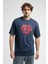 ECKO UNLTD Oculus Lacivert Bisiklet Yaka Baskılı Oversize Erkek Tshirt 1