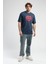 ECKO UNLTD Oculus Lacivert Bisiklet Yaka Baskılı Oversize Erkek Tshirt 4