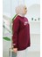 Nakış Detaylı Oversize Sweat Bordo 3