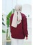 Nakış Detaylı Oversize Sweat Bordo 2