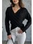Madonna Yaka Örgü Detaylı Triko Kazak 2