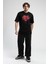 ECKO UNLTD Oculus Siyah Bisiklet Yaka Baskılı Oversize Erkek Tshirt 3
