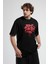 ECKO UNLTD Oculus Siyah Bisiklet Yaka Baskılı Oversize Erkek Tshirt 5