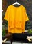 Eteği Bağcıklı Kumaş Detaylı Kısa Kol Tshirt 1