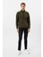 Yarım Fermuarlı Yaka Polar Yeşil Erkek Sweatshirt 5