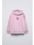 Pembe Kapüşonlu No Fear Baskı Detaylı Oversize Çocuk Hoodie 1