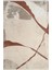 Voyage KJ02B Krem Bordo Viskon Akrilik Yumuşak Dokulu Modern Halı 1