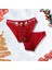 Kadın Kırmızı Yılbaşı Temalı Bikini Slip Külot H2924 3