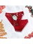 Kadın Kırmızı Yılbaşı Temalı Bikini Slip Külot H2923 3