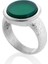 Tamamen Gümüş 925 Ayar Yeşil Akik Erkek Yüzük 2