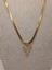 Çelik Kolye+ Zirkon Charm Gold 2