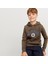 Jack & Jones Çocuk Logo Baskili Kapüsonlu Sweatshirt - Kam 4